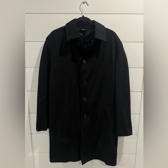 Loro Piana Turnbury black wool storm system coat - Picture 1 of 7